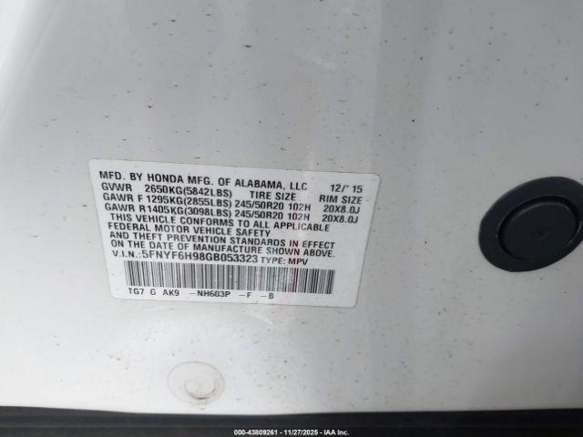 Honda Pilot Touring Image 5