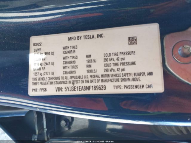 Tesla Model 3 Rear-wheel Drive Image 7