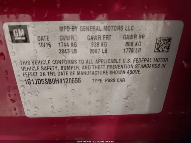 Chevrolet Sonic Lt Auto Image 2