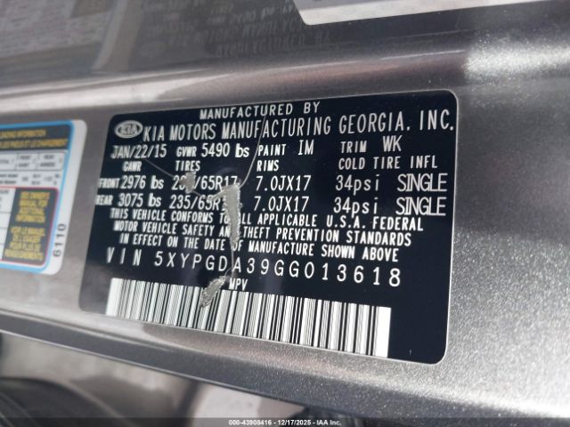 Kia Sorento 2.4l Lx Image 9