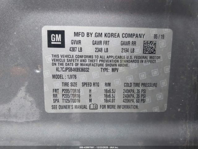 Chevrolet Trax Lt Image 8