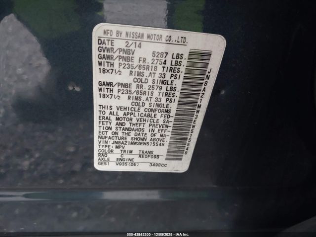 Nissan Murano Sl Image 14