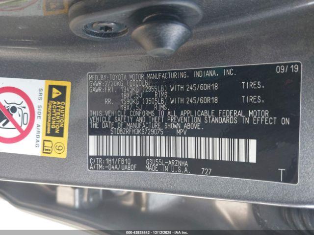 Toyota Highlander Le Image 8