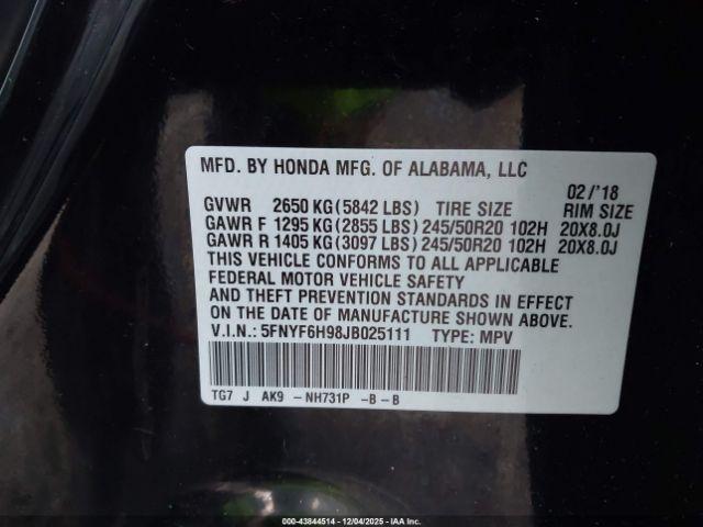 Honda Pilot Touring Image 2